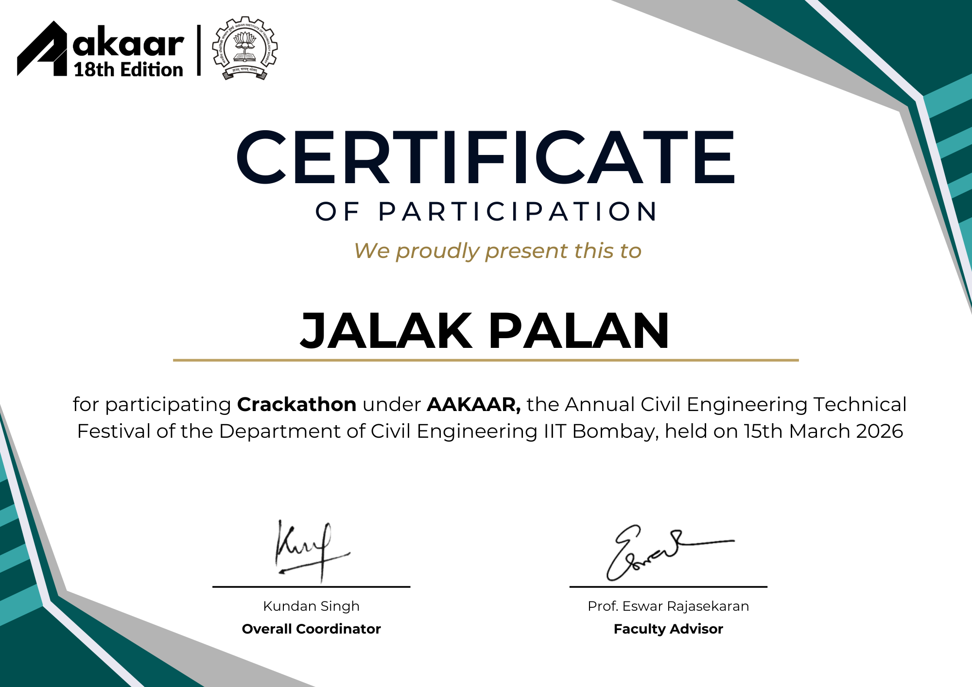 IIT Bombay TechFest Award